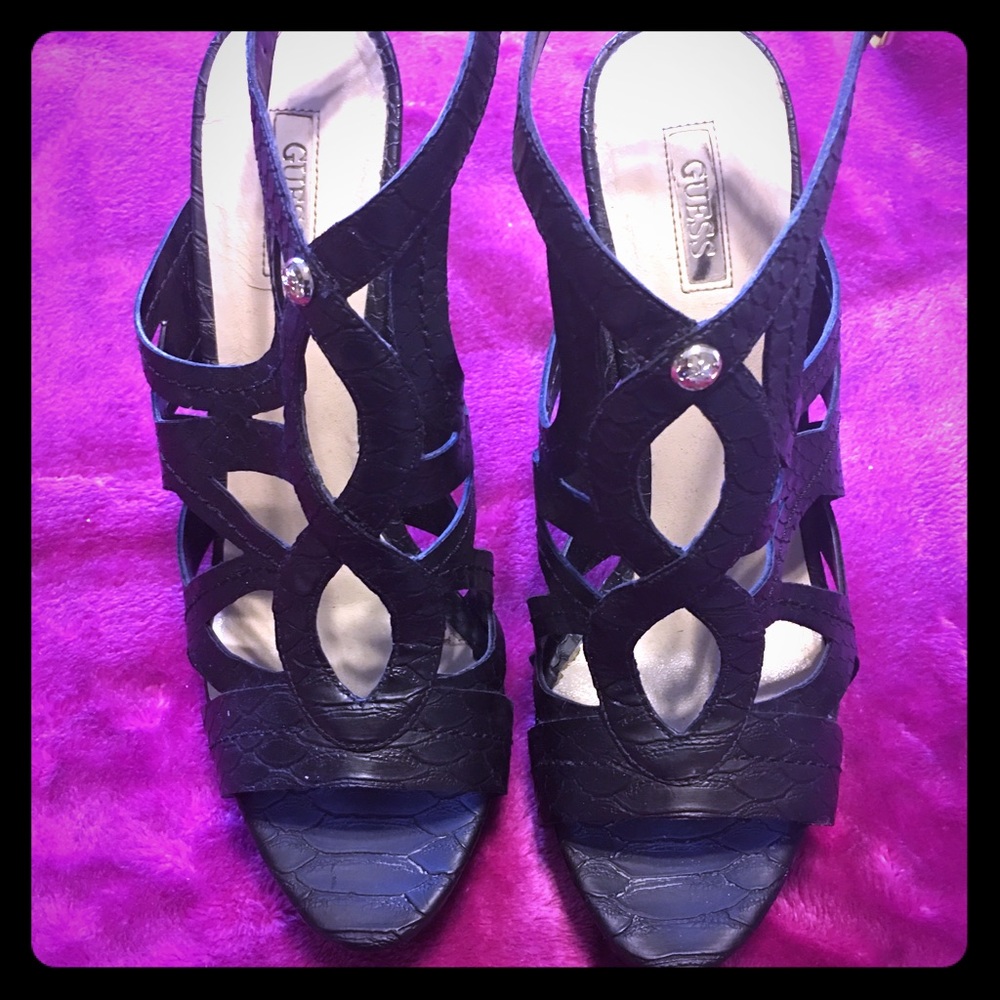 Guess Black Sexy Heels Size 9 1/2